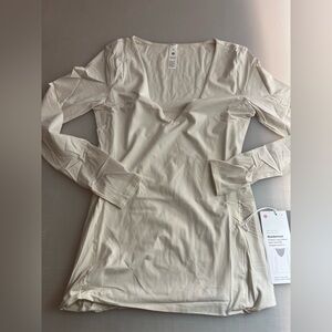 Lululemon Athletica Cream Long Sleeve Top
